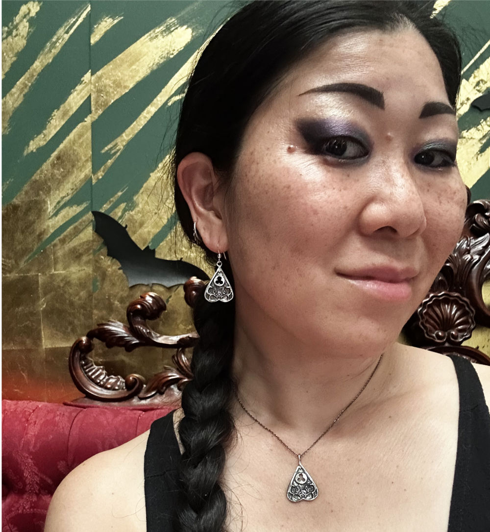 Miyu Decay - Wholesale Pendant/Charm Necklace - Night's Planchette MiniNecklace in Brass and Sterling Silver1