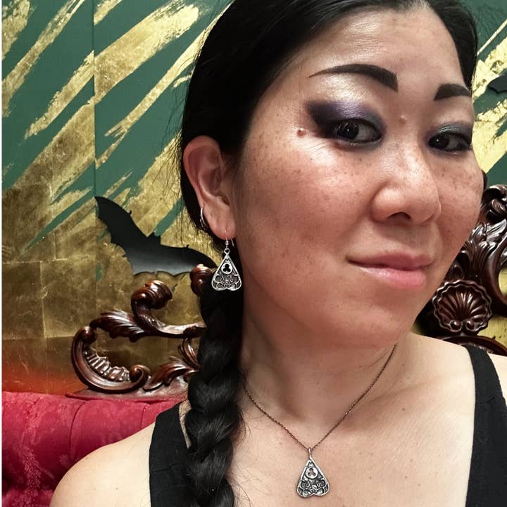 Miyu Decay – wholesale Pendant/charm necklace – Night's Planchette MiniNecklace in Brass and Sterling Silver1