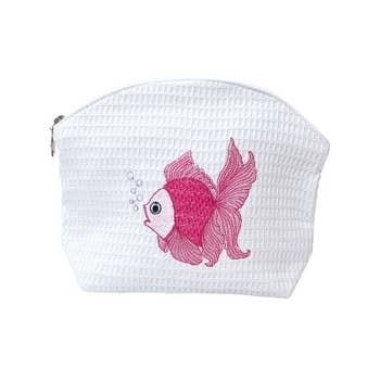 Cosmetic Case Seashells Blue Faire Com