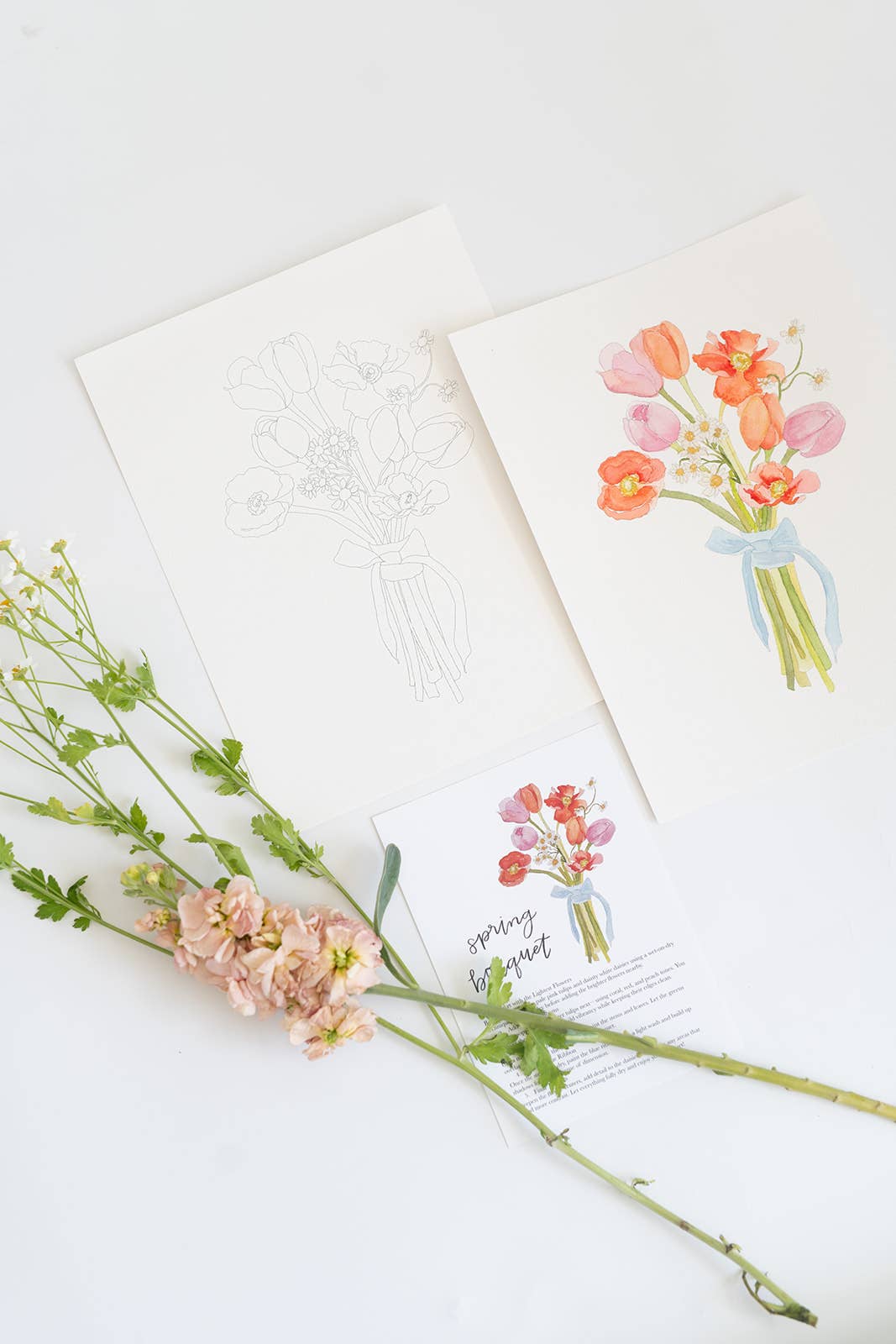 Bailey Rae Studio - Wholesale DIY Craft Kit - spring bouquet - watercolor kit1