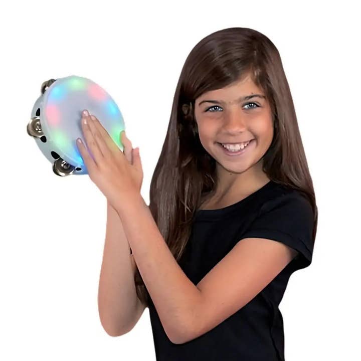 Blinkee.com, LLC - Wholesale Musical Toy - Kids & Baby - LED Multi Colored Round Tambourine