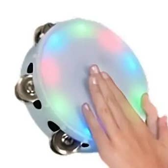 Blinkee.com, LLC - Wholesale Musical toy β Kids & baby - LED Multi Colored Round Tambourine0