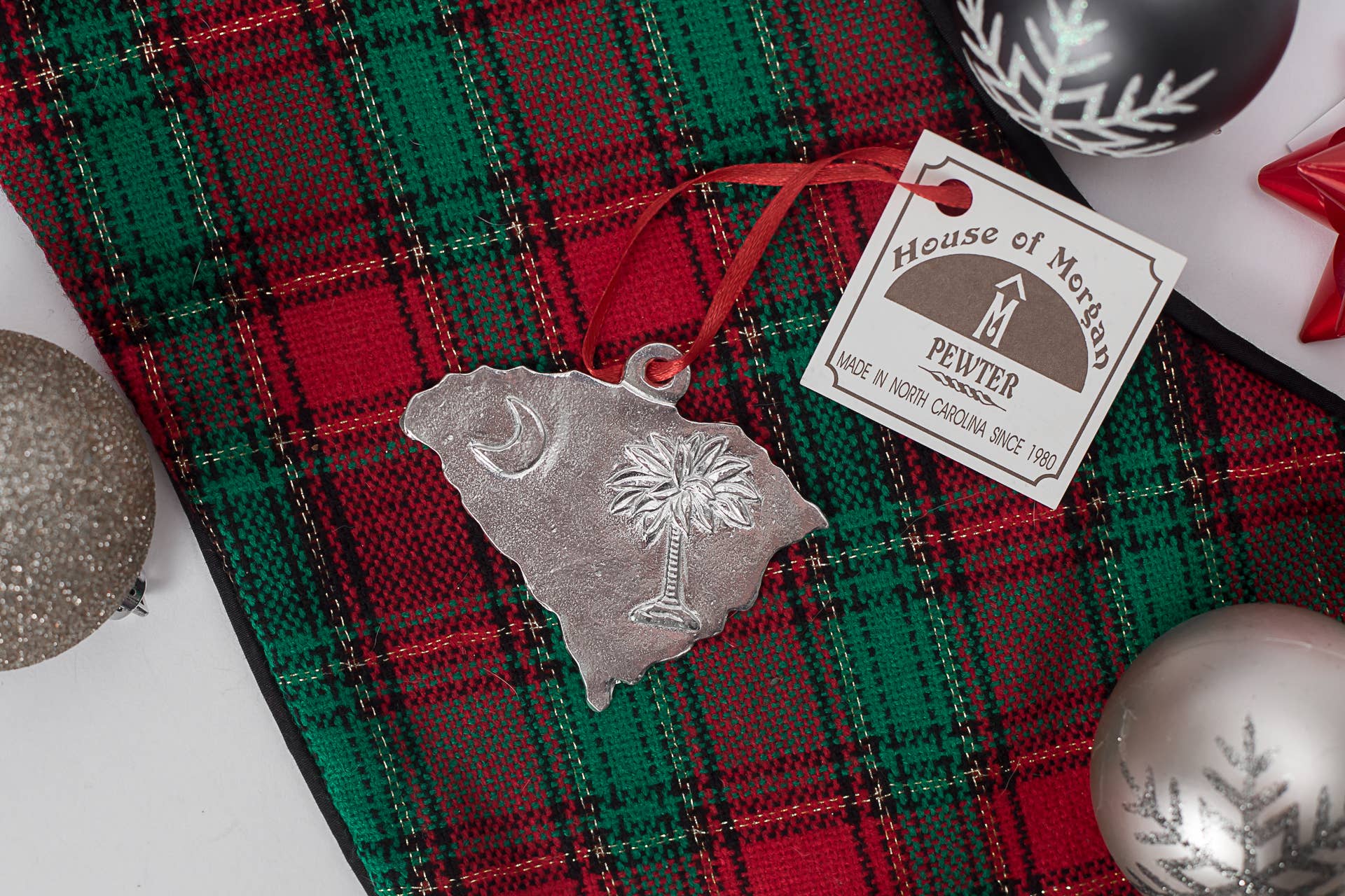 House of Morgan Pewter - Wholesale Ornament Set - South Carolina Ornaments - SC Flag Gift Set7