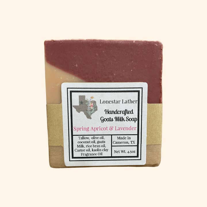Spring Apricot & Lavender - Goat Milk & Tallow Soap for wholesale by Lonestar Lather