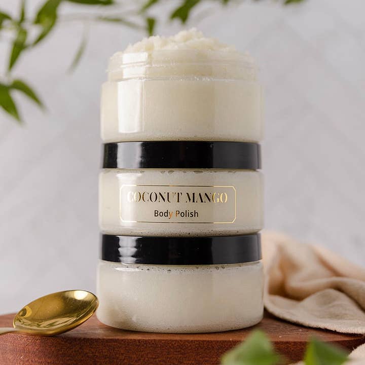 Coconut Mango Body Polish for wholesale by Serendipity Bath & Body