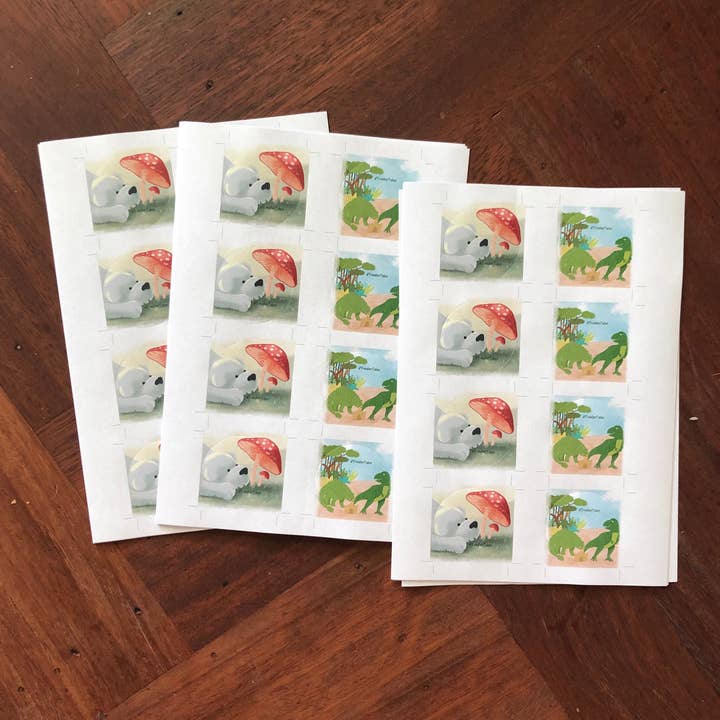 STICKERS : « Trésors de la forêt » et « L'histoire du dinosaure géant » pour la vente par ToddlerTales