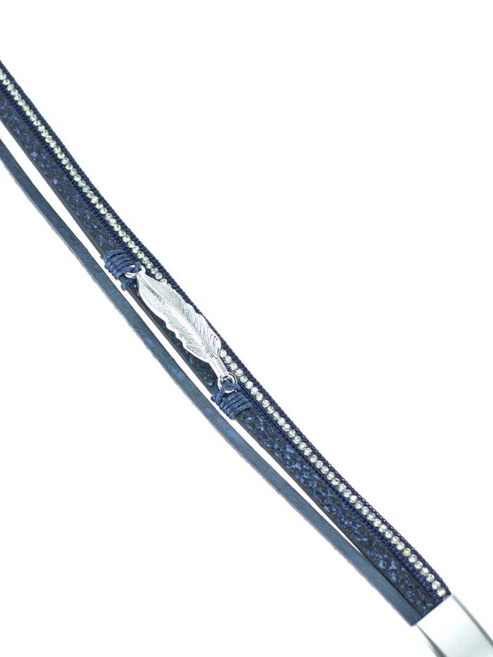 Multifold Feather Leather Bracelet for wholesale by Victoria Moda