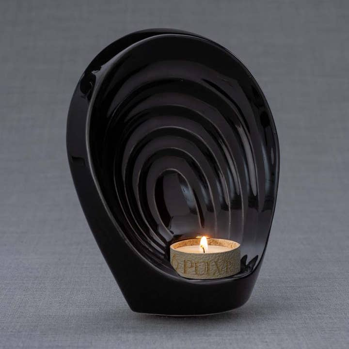 Cremation Keepsake Urn Guardian - Small | Lamp Black for wholesale by Pulvis Art Urns
