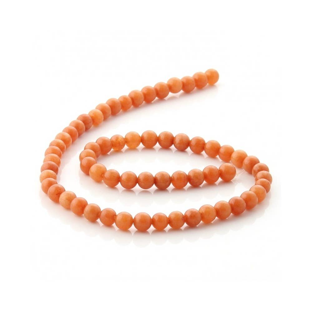 UniArt - Wholesale Beads - Orange Aventurine - Beads for Stringing1