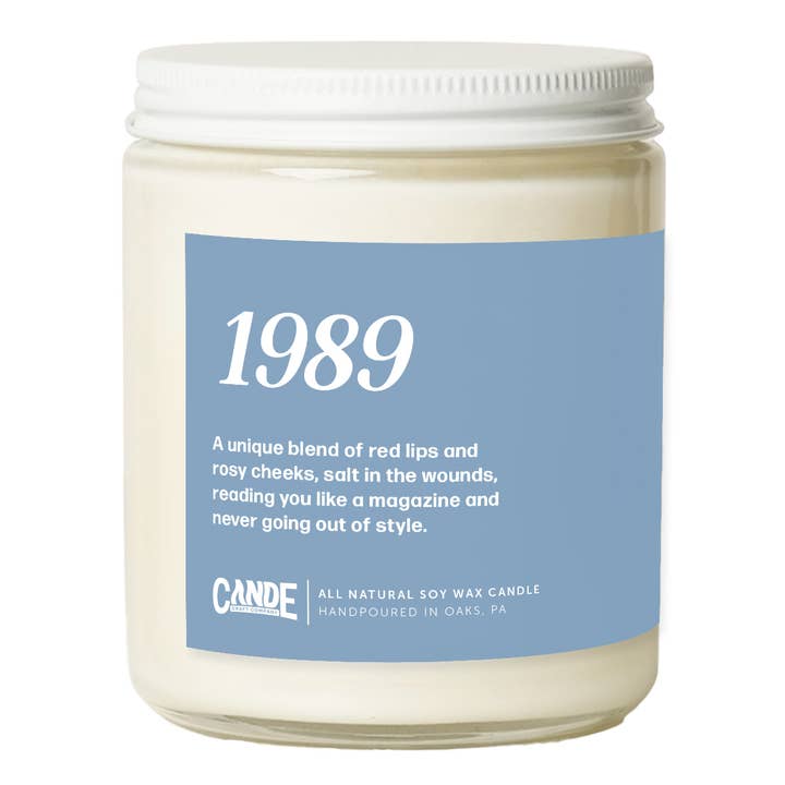 CE Craft Co - Wholesale Jar/Filled Candle - 1989 Scented Candle - Swiftie Themed Candle Gift