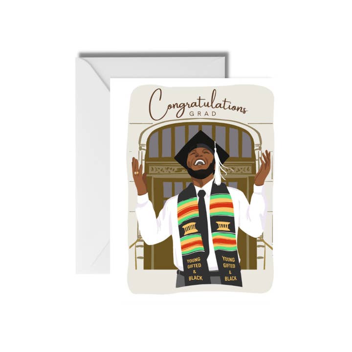 CheerNotes Greeting Cards & Stationery – Großhandel Karte zum erfolgreichen Abschluss – Happy Graduate Card | Black Graduate | Herzlichen Glückwunsch1