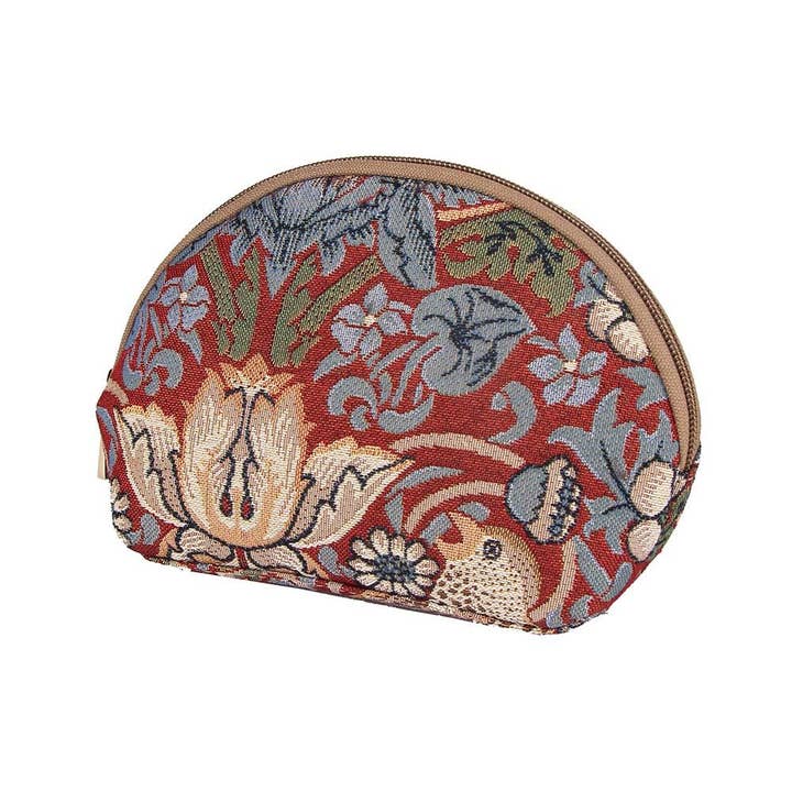 Signare Tapestry – wholesale Make-up/cosmetic bag – William Morris Strawberry Thief Red - Cosmetic Bag