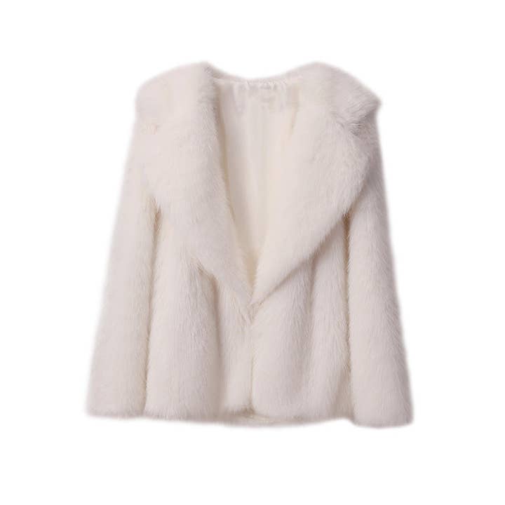 Marayn - Wholesale Fur/Faux Fur Coat - Women's - Chic Faux Fur Lapel Coat AutumnWinter Womens Style22