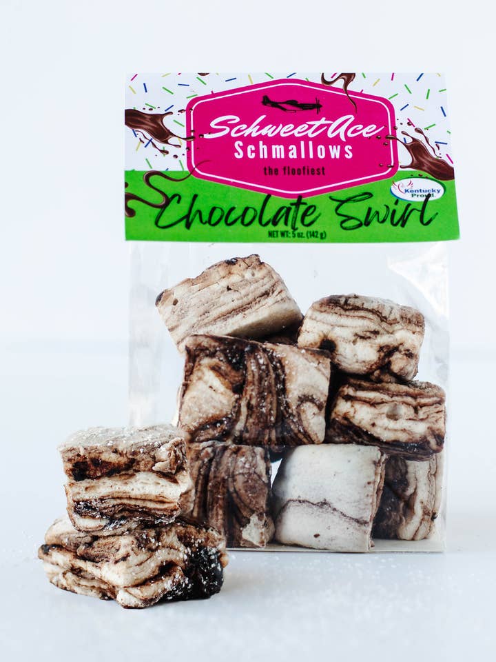 Chocolate Swirl Marshmallow for wholesale by Sweet Ace Cakes