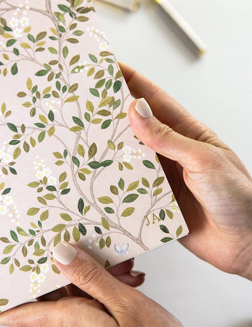Bespoke Letterpress – wholesale Notepad – White Blossoms Notepad Jumbo Jotter6