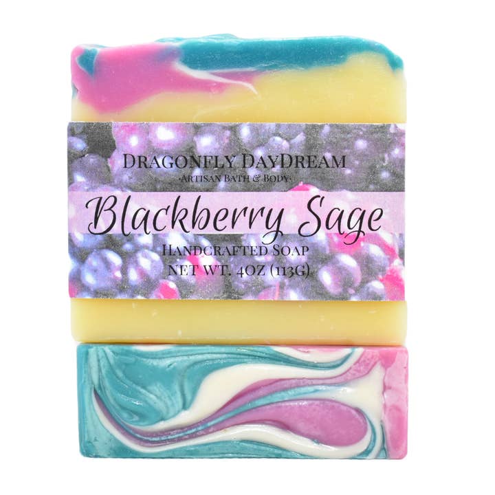 Dragonfly DayDream - Wholesale Bar Soap - BLACKBERRY SAGE Artisan Soap