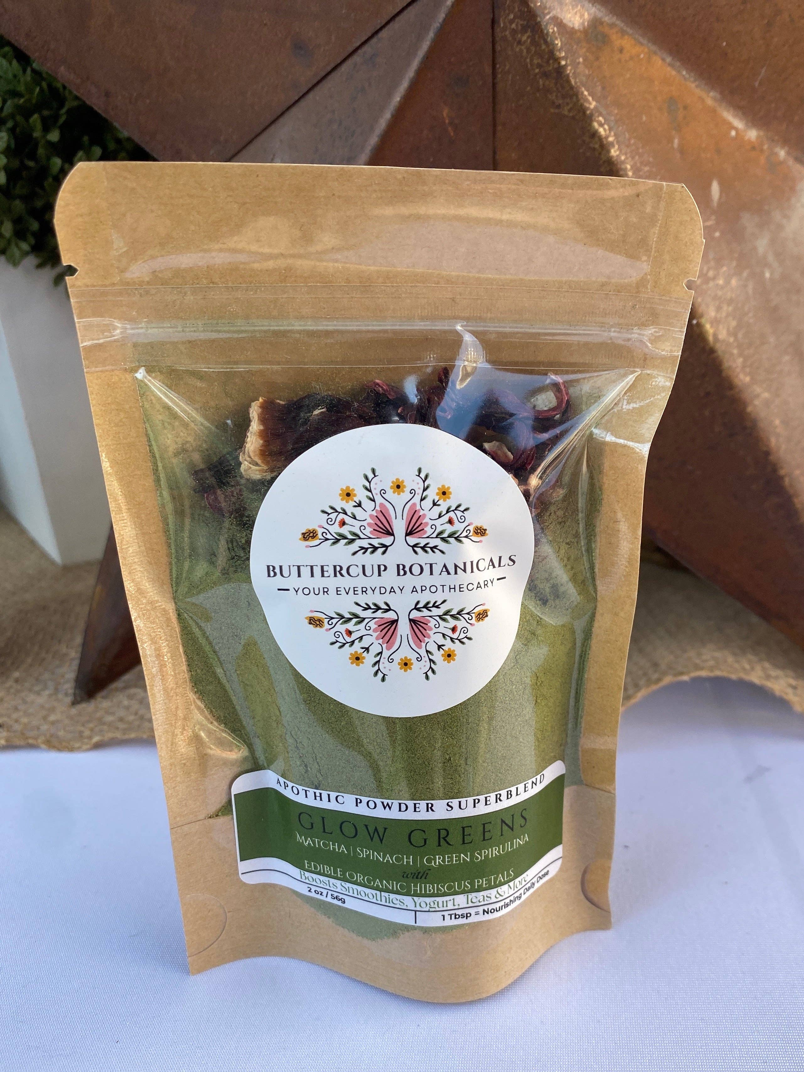 Buttercup Botanicals - Wholesale Protein/Superfood Powder - Glow Greens Powder Blend2