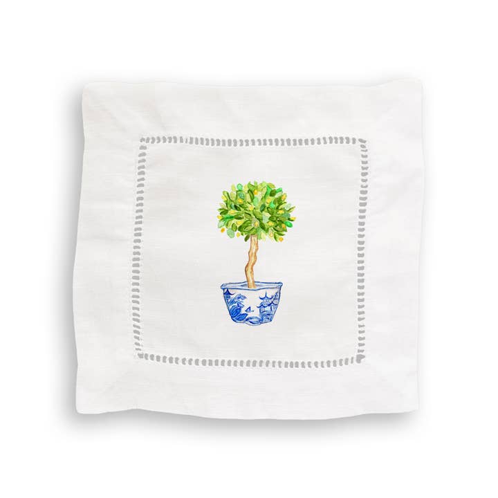 French Graffiti - Vendita all'ingrosso Strofinacci - Ciotola blu e bianca con albero di limone4