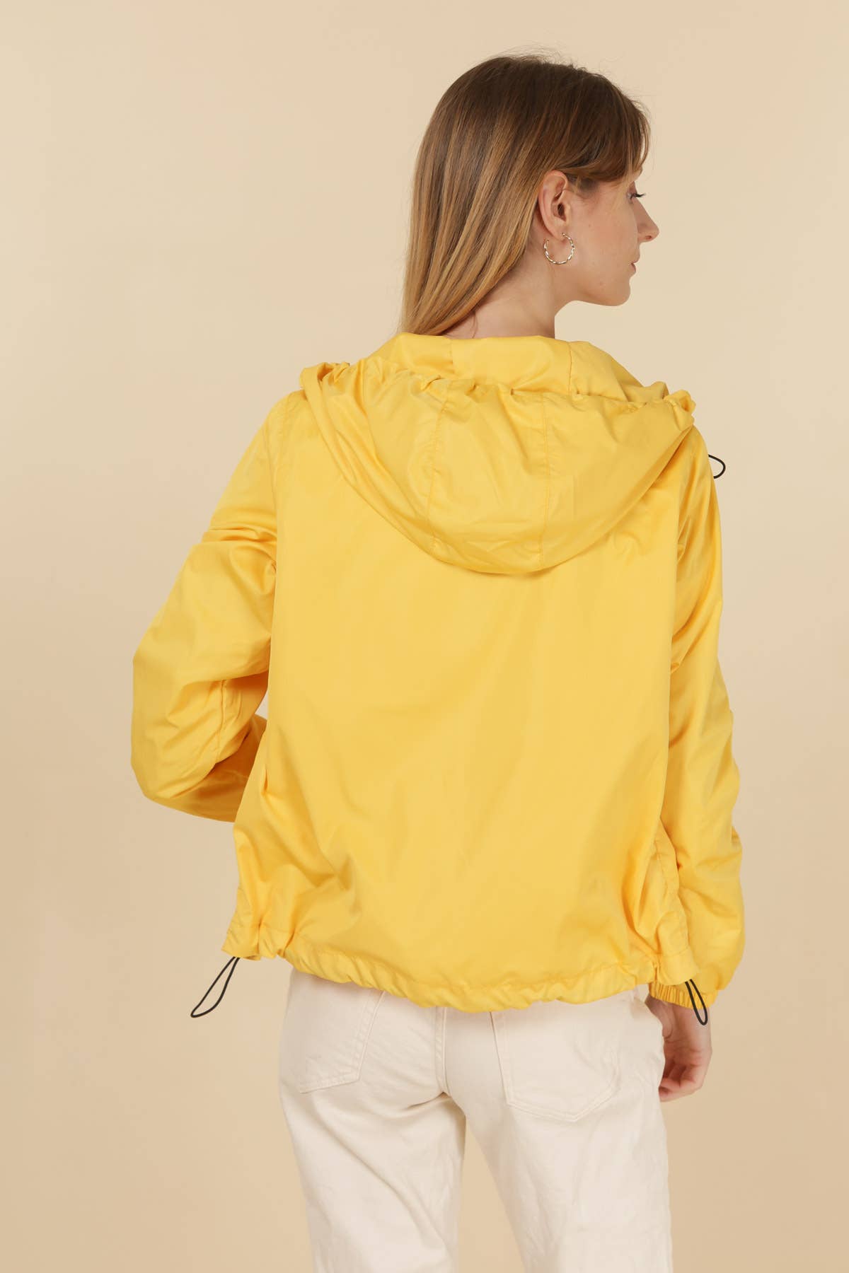 Attrait Paris - Wholesale Windbreaker - Women's - Short hooded windbreaker with colorful zip19