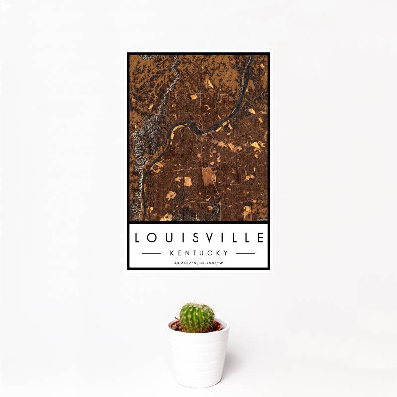 JACE.design - Wholesale Art Print - Louisville KY Map Print Ember0