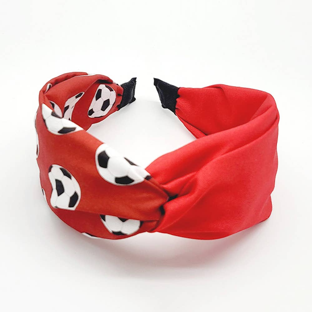 Sensibling Corp. - Wholesale Fashion Headband - Women's - Game Day Soccer Patterned Twisted Headband11