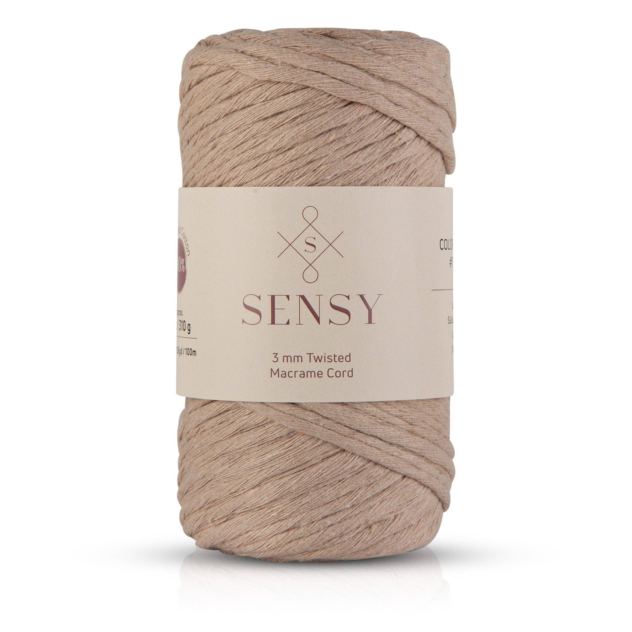Sensy - Wholesale Yarn - Sensy Premium 3mm - 109 Yards 100% Recycled Cotton Single Strand Macrame Cord14