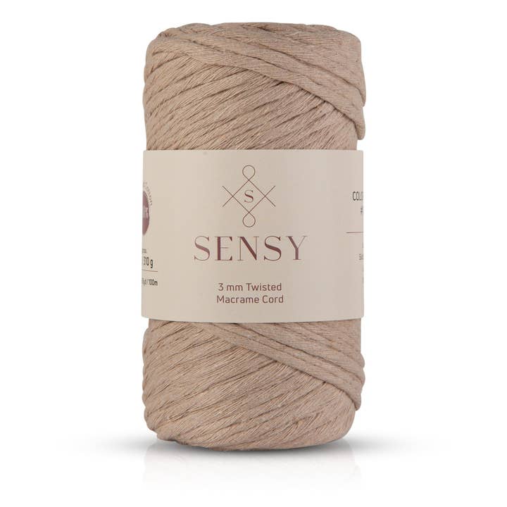 Sensy - Wholesale Yarn - Sensy Premium 3mm - 109 Yards 100% Recycled Cotton Single Strand Macrame Cord14