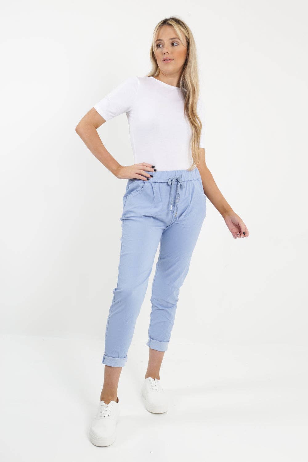 Miss Bold – Großhandel Hose – Damen – Einfarbige Zauberhose für Damen, italienisch, mehrfarbig40