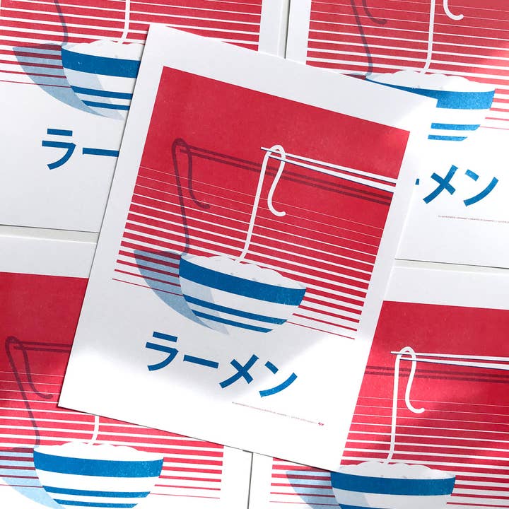 Ciotola di Ramen - Stampa Risograph per la vendita all'ingrosso da parte di SLY EYE
