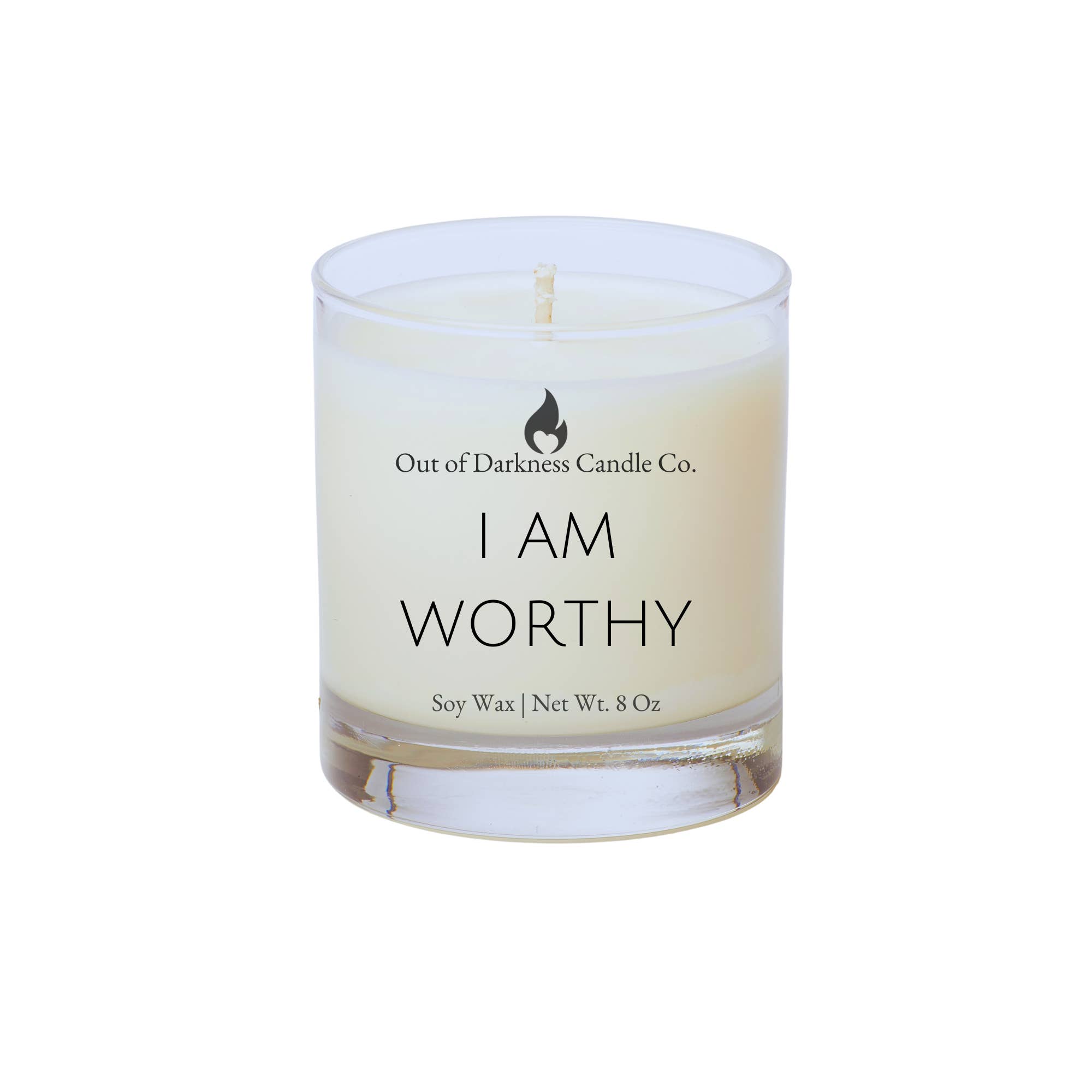 Out of Darkness Candle Co - Wholesale Jar/Filled Candle - Soy Wax Candle Affirmation Intention Self Care Self Love 8oz