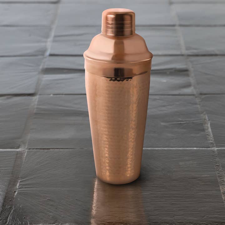 Twine - Wholesale Cocktail Shaker - Hammered Copper-Plated Stainless Steel Cocktail Shaker