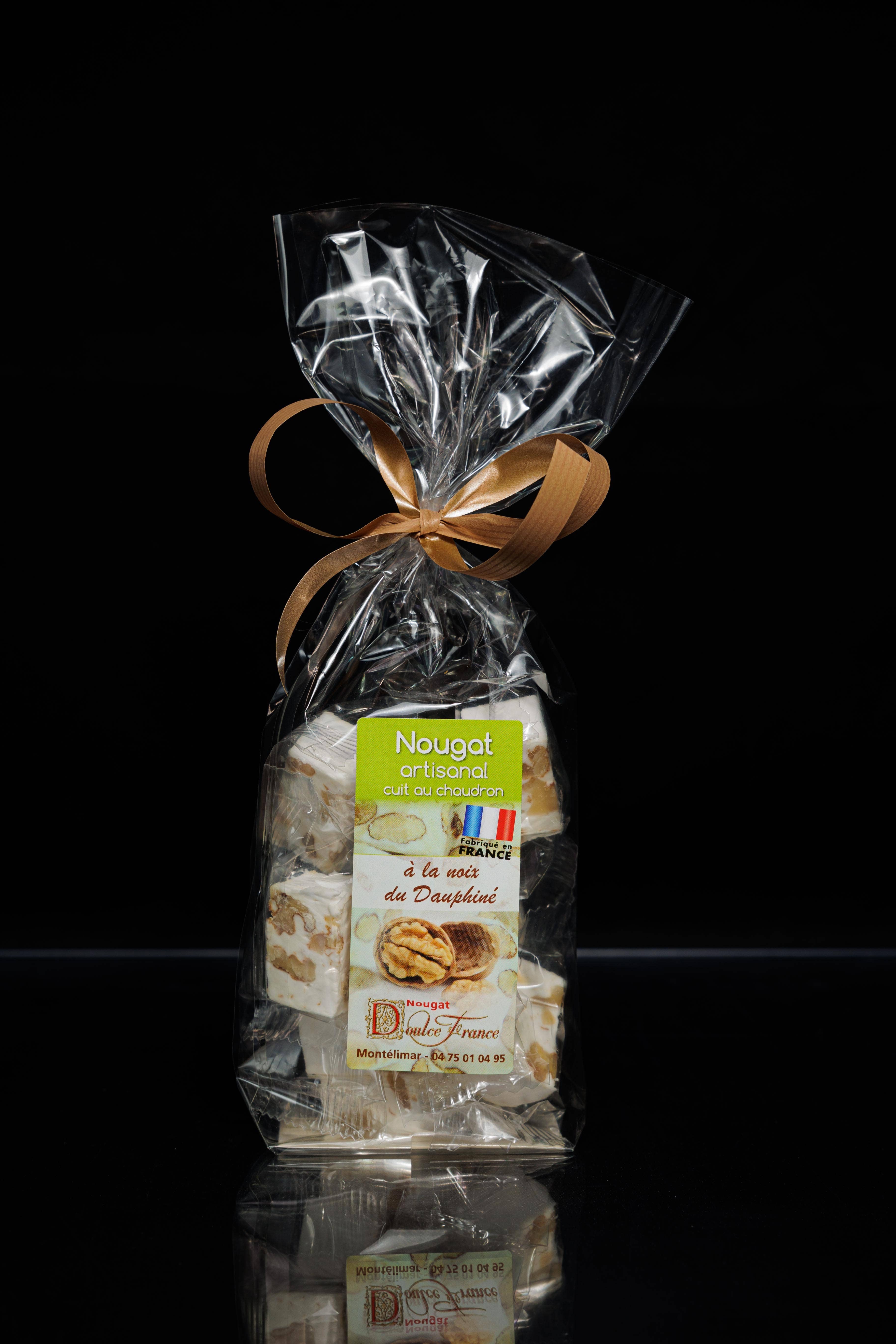 Doulce France - Wholesale Nougat - 100g Soft Nougat with Dauphine Nuts Bag0