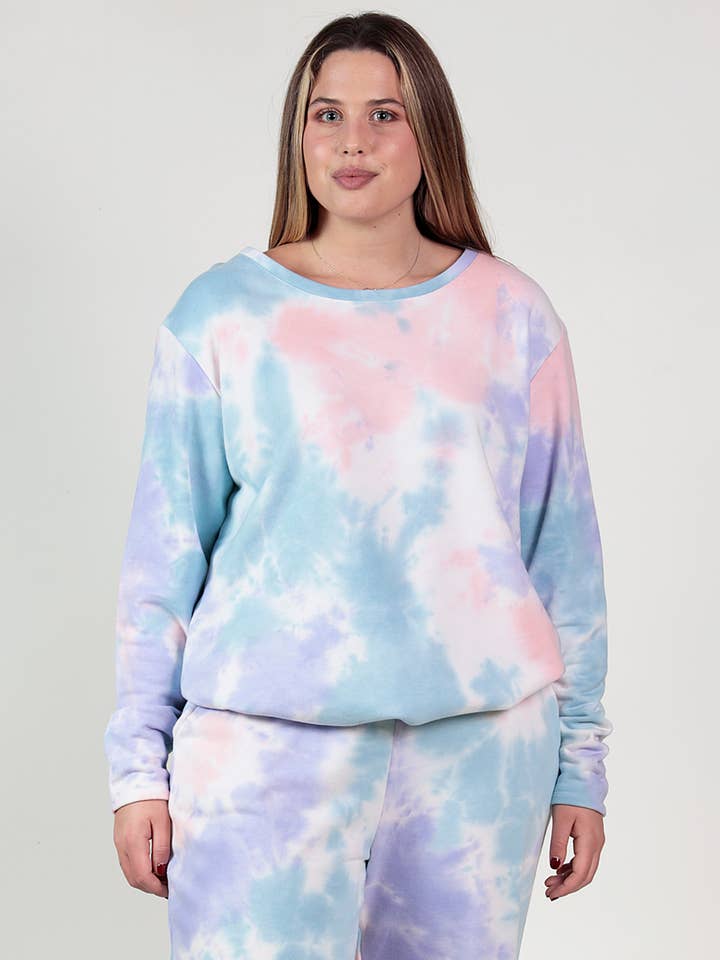 Felpa crop tie & dye per la vendita all'ingrosso da parte di More Than Angels