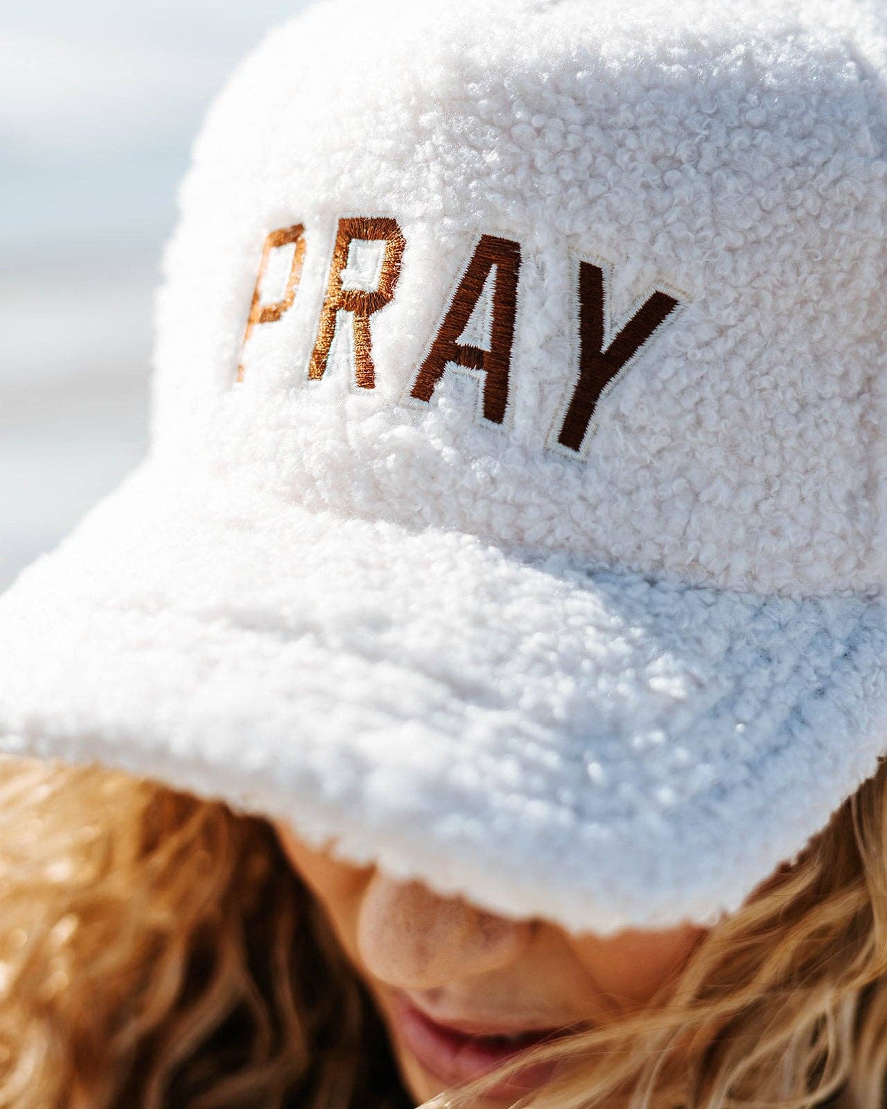 In God We Must - Wholesale Trucker Hat - Women's - 'Pray' Sherpa Snapback7