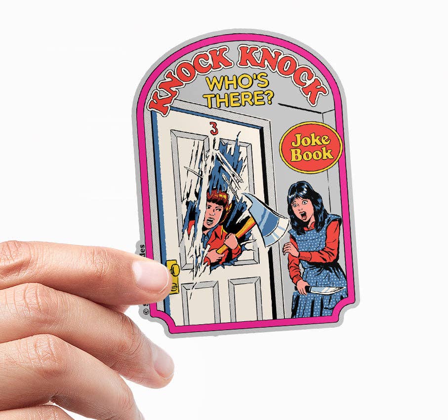 Hybris Production AB - Wholesale Sticker - Steven Rhodes - Knock Knock Who's There Sticker1