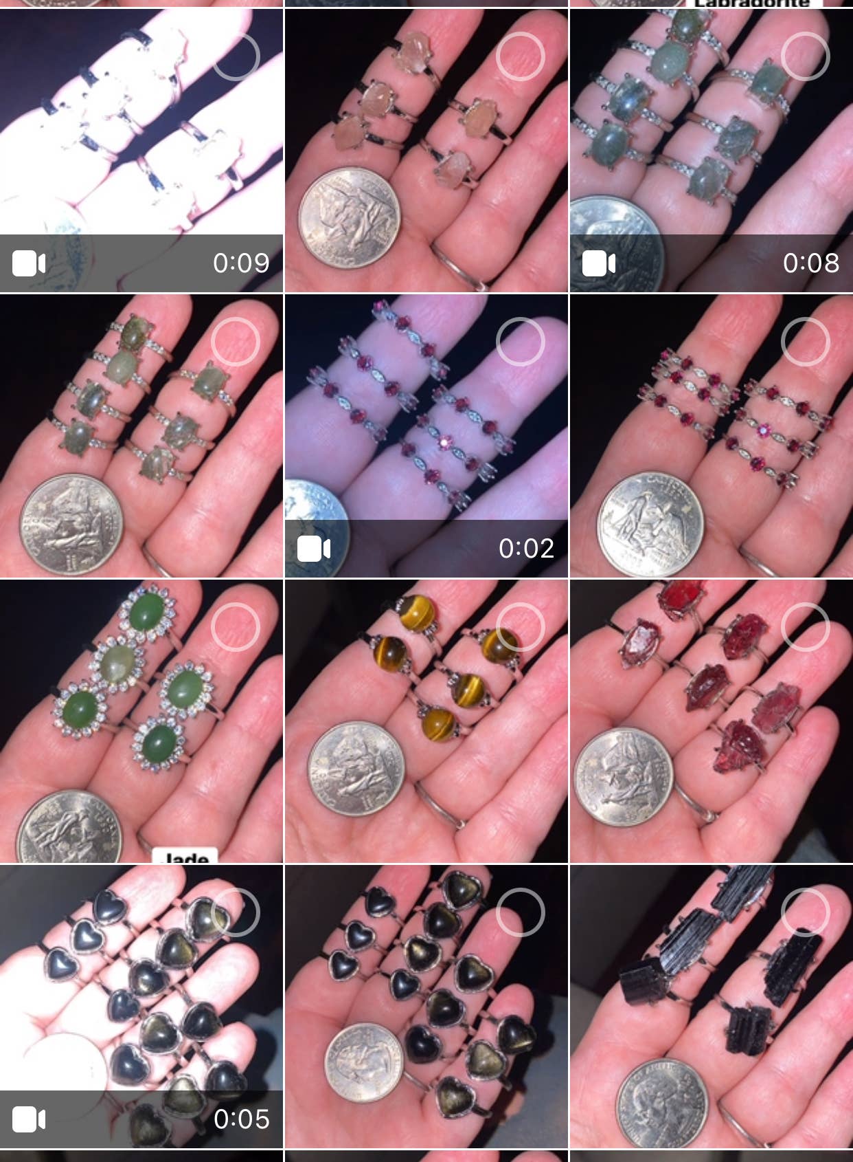 Moon River Designs - Wholesale Jewelry Set - Silver Plated Adjustable Rings Assorted Rings Bulk Lot12