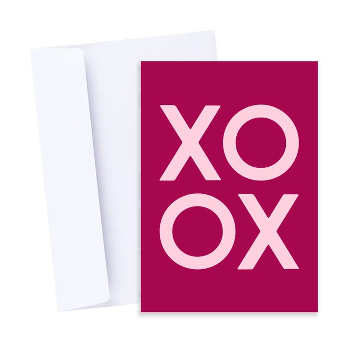 XOXO Card | Sympathy, Friendship Card, Anniversary Card for wholesale by Popsy Press