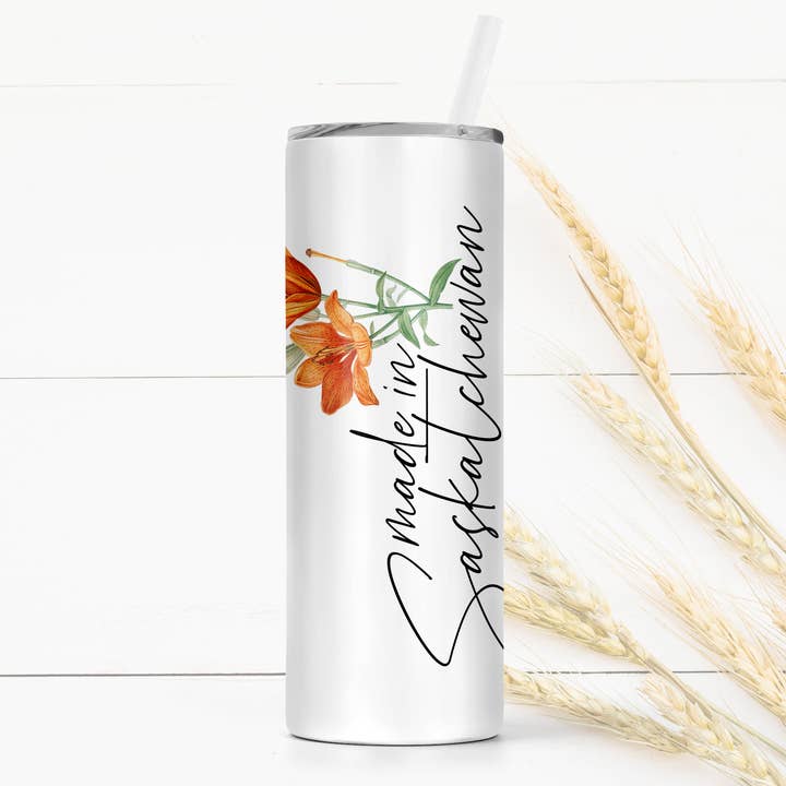 Made In Saskatchewan 20oz Skinny Tumbler | Saskatchewan for wholesale by DIYxe