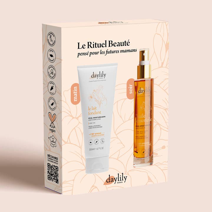 The Stretch Marks Ritual Set Morning and Evening for wholesale by Daylily Paris