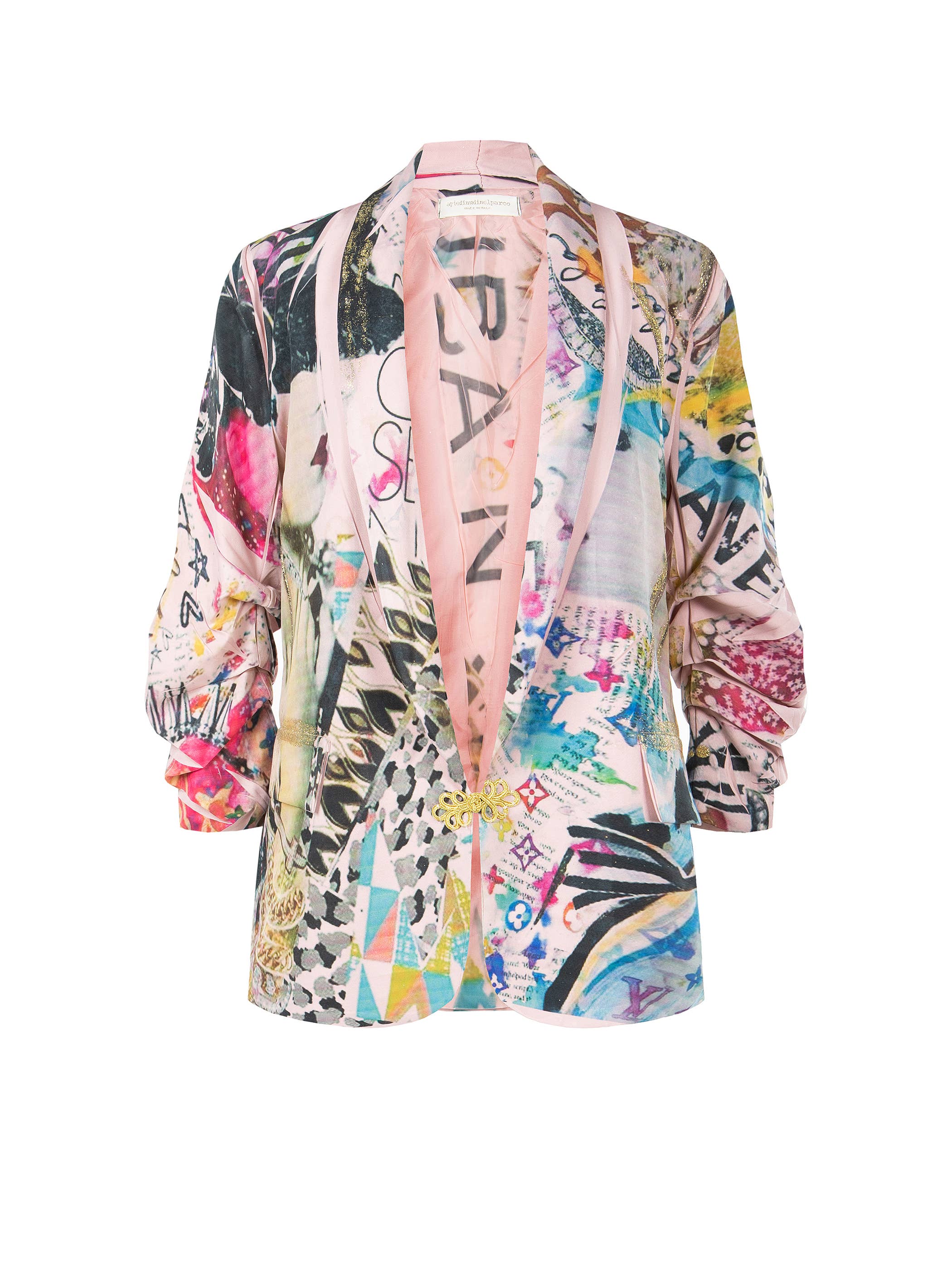 apiedinudinelparco - Vendita all'ingrosso Giacca - Donna - GIACCA BLAZER DONNA MANICHE ARRICCIATE FANTASIA STREET ART 14
