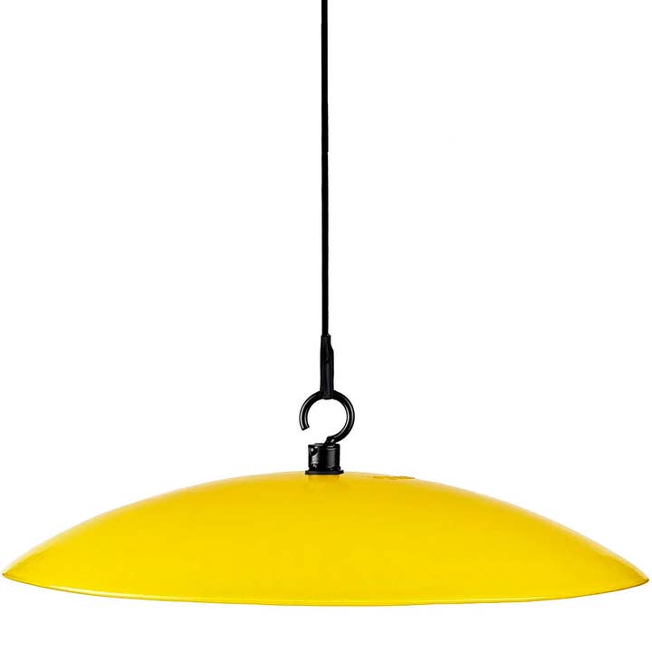 Couronne Co. - Wholesale Bird Feeder - Mosaic Birds Petite Glass Baffle Dome Yellow