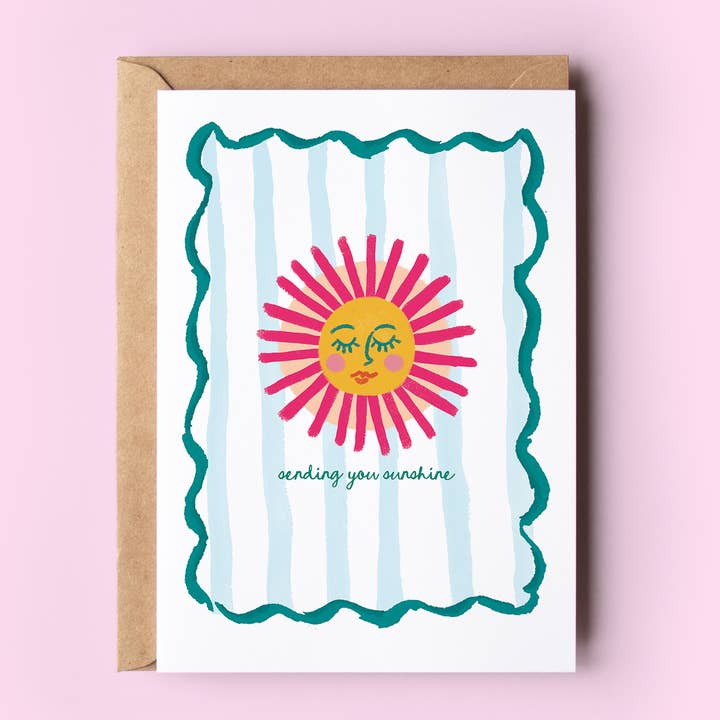 The Shelley Society - Vente Carte de vœux classique - Carte de vœux d'amitié "Un rayon de soleil pour toi" juste parce que0