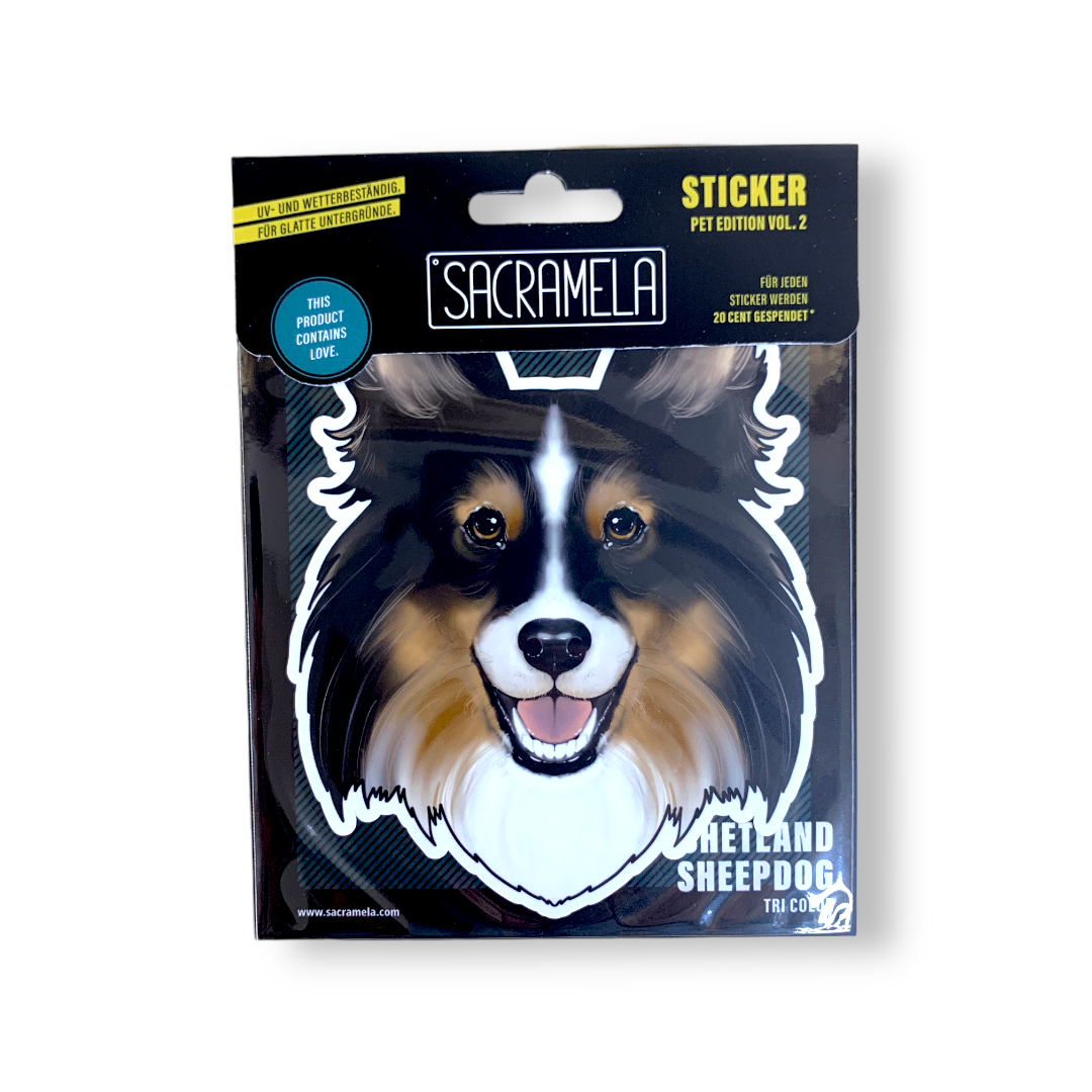 SACRAMELA - Wholesale Sticker - SHETLAND SHEEPDOG TRI COLOR2
