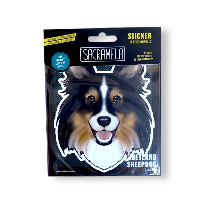 SACRAMELA - Wholesale Sticker - SHETLAND SHEEPDOG TRI COLOR2