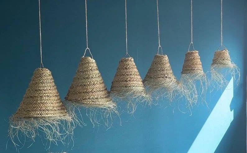 Etnico del Mondo - Wholesale Chandelier/Hanging Light - Moroccan Handmade Straw Pendant Chandelier #113