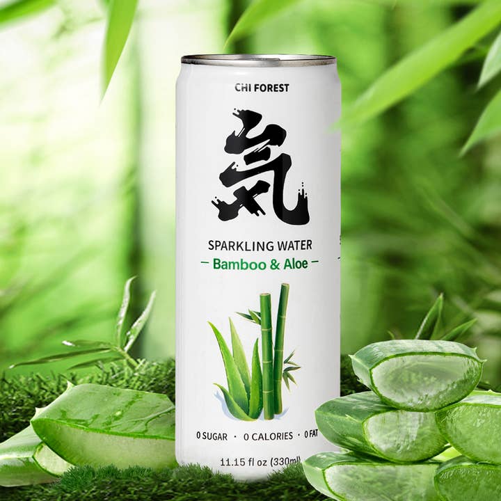 Chi Forest Sparkling Water 11oz 24-can Bamboo & Aloe for wholesale by Chi Forest