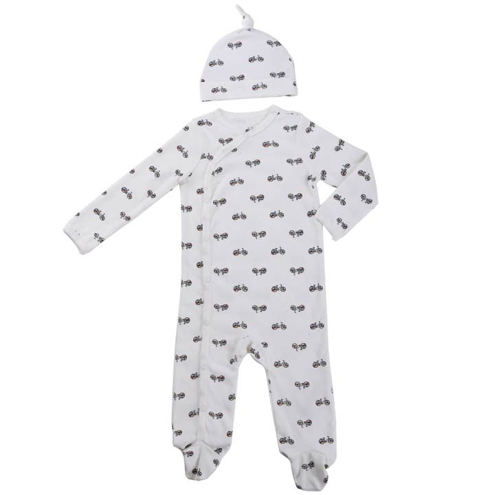 Baby Footie w/ Hat for wholesale by Asher and Olivia