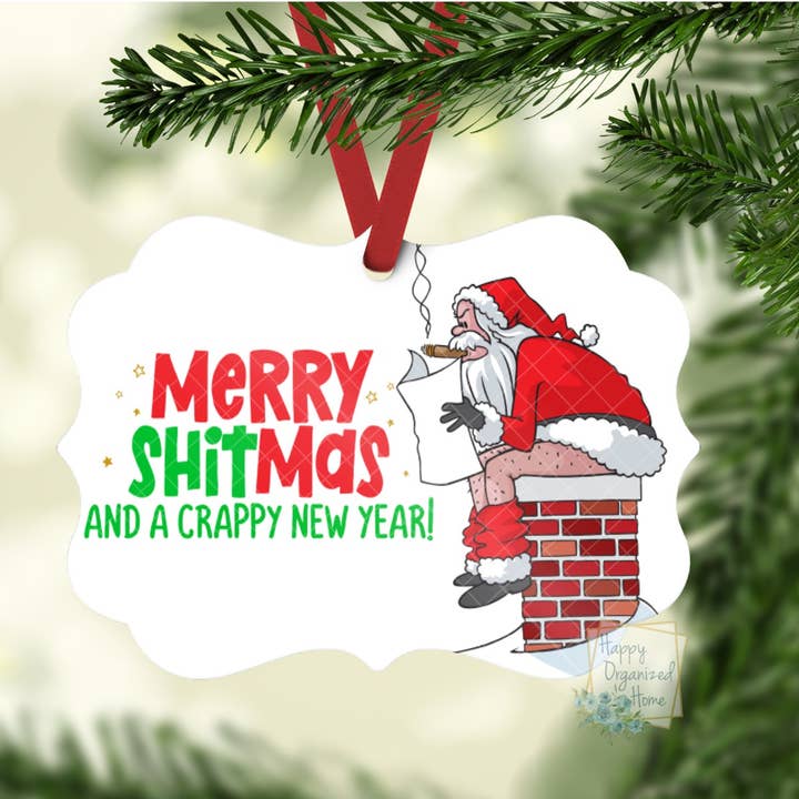 Décoration de Noël Merry Shitmas et un Nouvel An merdique pour la vente par Happy Organized Home