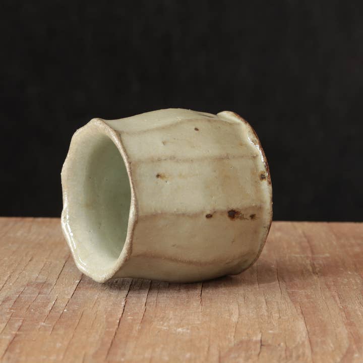 Matt Fishman Pottery - Wholesale Drinking Glass/Cup - Wild Clay and Glaze Teacup White Ash Glaze3