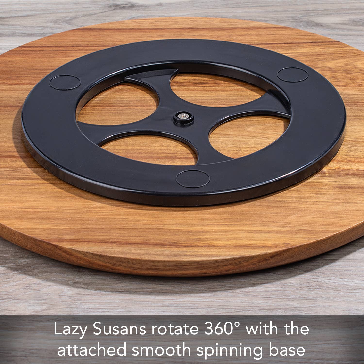 CounterArt/Highland Home/Thirstystone - Wholesale Lazy Susan - Round Acacia Wood Lazy Susan Turntable 14" Round4